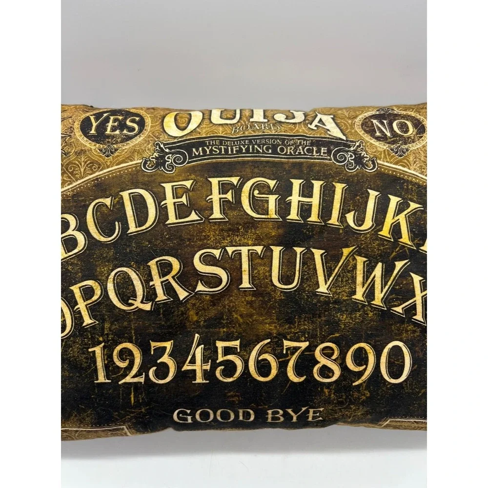 Ouija Board Mystifying Oracle Pillow Gothic Dark Academia Front Back Printed
